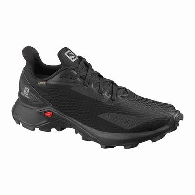 Salomon ALPHACROSS BLAST GTX W - Naisten Polkujuoksukengät - Mustat